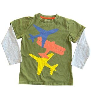 Mini Boden Airplane Layered T-Shirt, 5-6Y